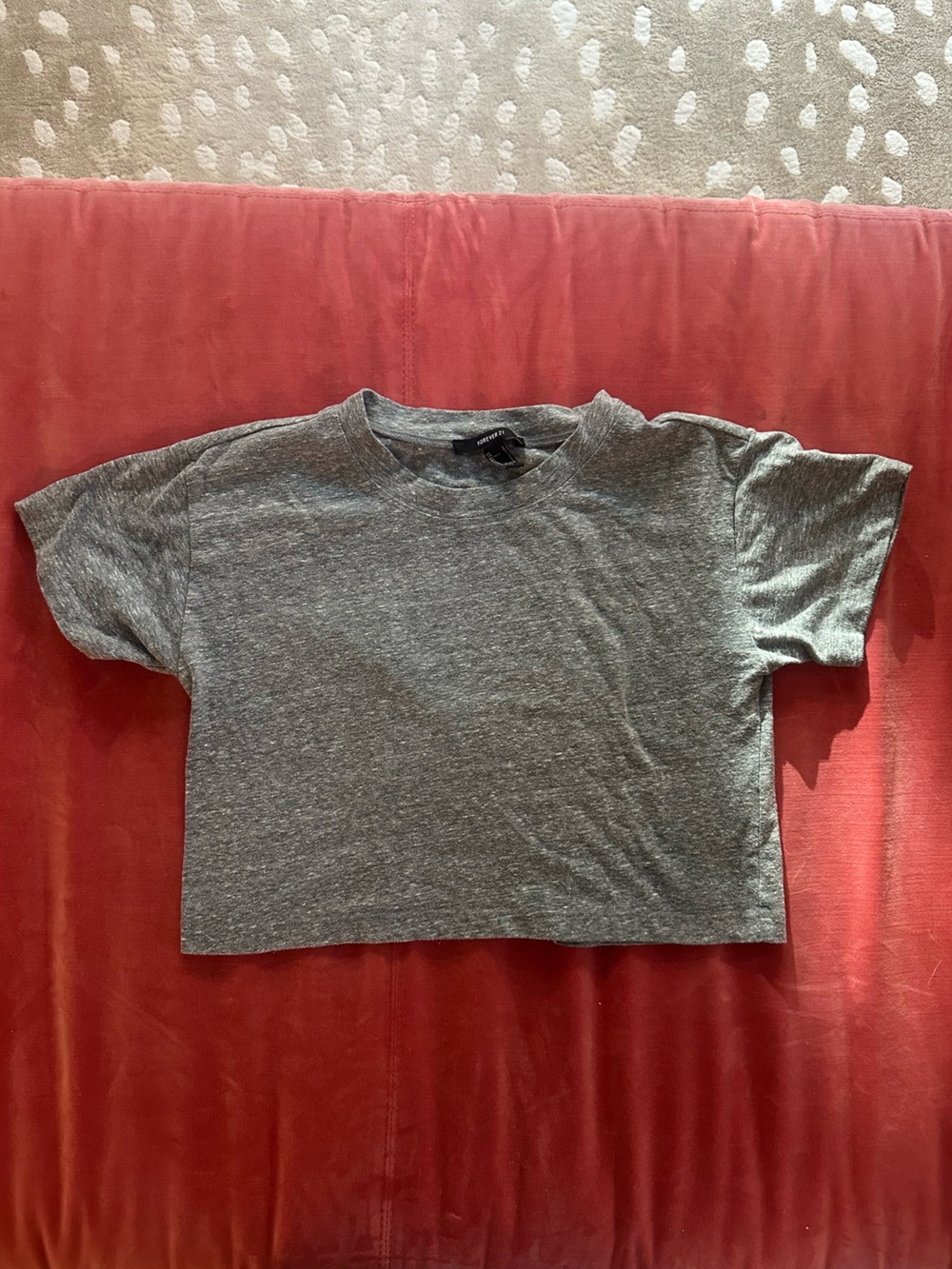 Short Sleeve Gray Crewneck Tee